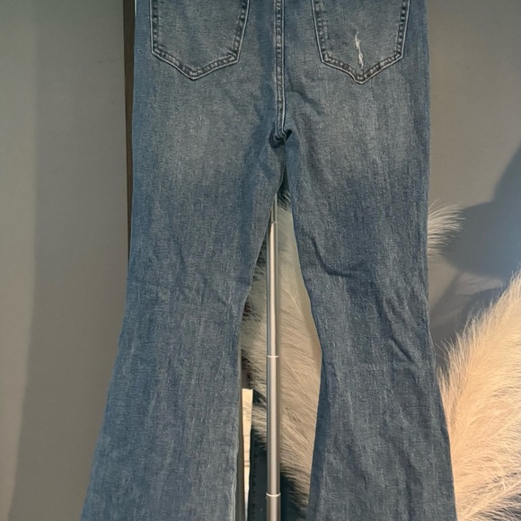 Altar'd State Blue Flare Denim with Vintage Distressing - Picture 7 of 7